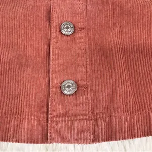 FREE PEOPLE‎ Ray Button Front Corduroy Mini Skirt Rust Pink Fall Size 10 New thumbnail 5