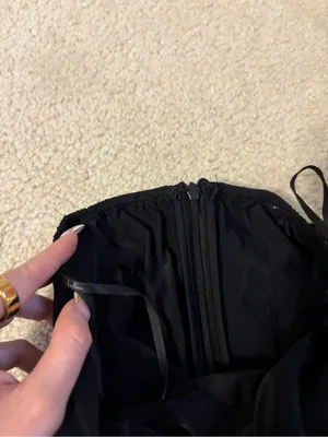 Lulu's Black Strapless Rhinestone Dress thumbnail 3