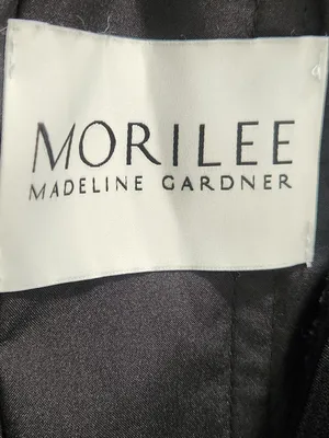 Morilee by Madeline Gardner Black Satin Formal Gown Size 8 thumbnail 8