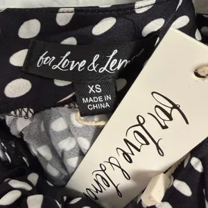 For Love & Lemons Beth Polka Dot Midi Dress Romantic Cocktail Size XS NWT thumbnail 6