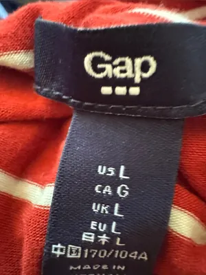 GAP Factory Red & White Striped Turtleneck Sweater thumbnail 6