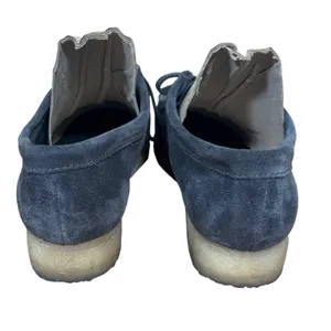 Clarks Originals Wallabee Navy Blue Suede Crepe Sole Moccasin Lace Shoes Women 9 thumbnail 3