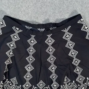 Mlle Gabrielle Flare Skirt Women's Small Black/Ivory Sequins Cotton Swing Twirl thumbnail 3