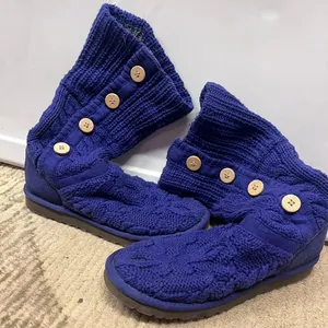 UGG Women's Leland Indigo Knit Cardy Pull On Winter Boots Size US 7‎ thumbnail 5
