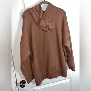 Athletic Works Lined Brown Hoodie Spandex Comfy Drawstring Pocket Unisex Sz XXXL thumbnail 6