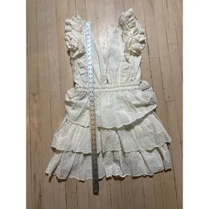 Love The Label White Eyelet Ruffle Tiered Mini Dress thumbnail 2