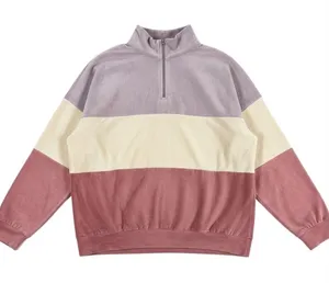 Staccato Pullover Women Large Multicolor Corduroy Quarter Zip Sweatshirt thumbnail 1