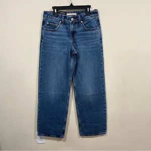 NWT Levi's Ribcage straight jeans in a blue wash low loose low rise size 25X32 thumbnail 5