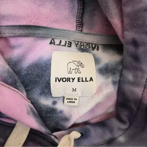 Ivory Ella Womens M Drawstring Pullover Tie-Dye Hoodie thumbnail 9
