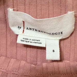 Anthropologie Pink Ribbed Off Shoulder Long Sleeve Button Detail Top Small‎ thumbnail 5