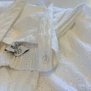 The Drop White Boho Cottage Eyelet Tiered Maxi Dress Size XS Cotton Coastal thumbnail 12