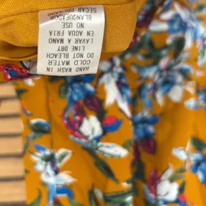 Entro Gold Floral Dress Size Medium‎ thumbnail 9