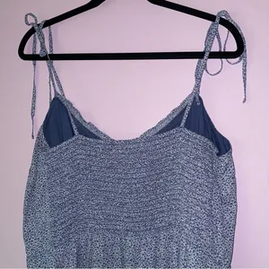 Abercrombie & Fitch Size XL Mini Dress Blue Ditsy Floral Ruffle Babydoll Boho thumbnail 8