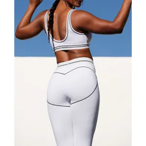 Alo Airbrush High-Waist Heart Throb Leggings White Black Hi-Rise Waisted Tights thumbnail 7
