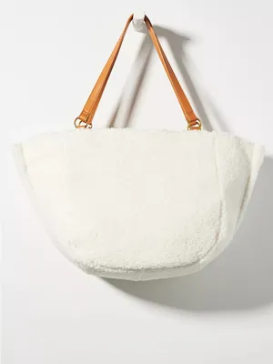 Anthropologie Faux Shearling Tote Bag thumbnail 2