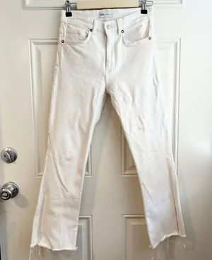 high waisted mini flare jeans thumbnail 3