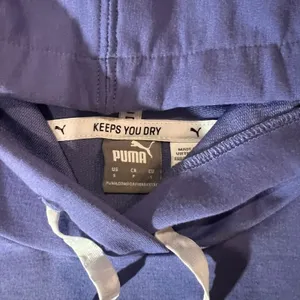 PUMA Womens Cropped Pullover‎ Hoodie Hazy Blue Long Sleeve Size Small thumbnail 4