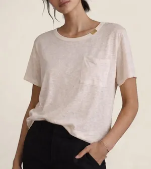 Derek Lam cream linen Gold Hardware elevated basic T shirt M Minimalist thumbnail 1