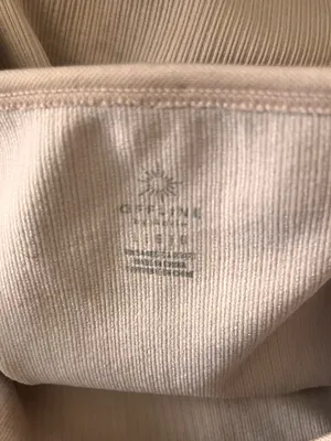 Offline by Aerie Baby Pink Scoop Neck Long Sleeve Cropped Compression Top Large‎ thumbnail 3