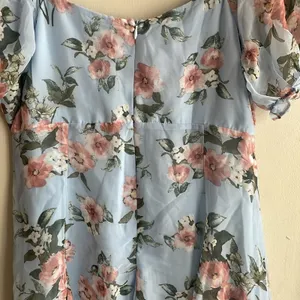 Lulus Precious Perspective Light Blue Floral Puff Sleeve Mini Dress thumbnail 12