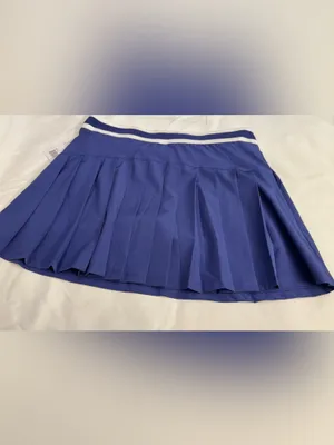 Marika Royal Blue Circle Skirt with White Waistband thumbnail 9