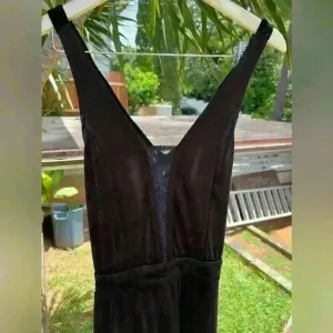 Romeo + Juliet $178‎ Couture Velour Lace Jumpsuit Whimsigoth Velvet Black Goth thumbnail 5