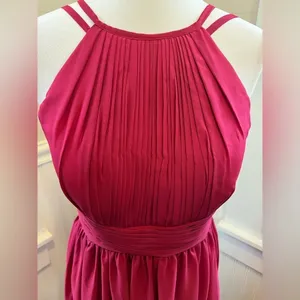 JJ's House Berry Chiffon Pleated A-Line Floor-Length Bridesmaid Dress S/M thumbnail 8