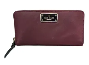 Kate Spade Deep Plum Wilson‎ Road Neda Zip Around Wallet thumbnail 1