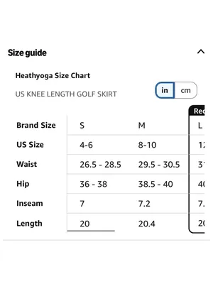 NEW Blue Heathyoga Knee Length Skorts Golf Skirt Pockets Zipper S 20” thumbnail 3