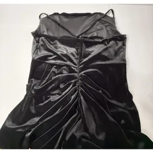 SHEIN Bae Black‎ Dress Velvet Spaghetti Strap 2XL Plus Prom Ruched Stretch New thumbnail 9
