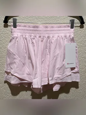 Lululemon NWT Shake It Out High Rise Run 2.5 Athletic Shorts light pink Size S thumbnail 4