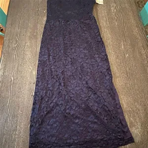 Sam Edelman Navy Lace Sleeveless Midi Dress Square Neck Women's Cocktail Wedding thumbnail 5