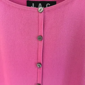 J.A.C. Women's Y2K Button Front Hot Pink Square‎ Neck Ribbed Tank Top Size Med thumbnail 4