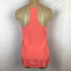 TIBI Silk Coral Orang Sleeveless Halter Top 2 thumbnail 5