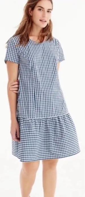 J.Crew Universal Standard Poplin‎ Gingham Dress size xxs thumbnail 1