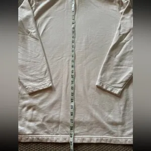 ATHLETA Pullover Yogi High Low Sweatshirt Pearl White Hoodie Long‎ Size Small thumbnail 9