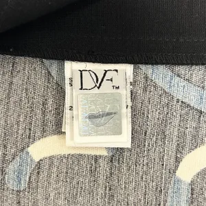 Diane Von Furstenberg Black Blue Ivory Sleeveless Scottie Wool Silk Top Medium thumbnail 8