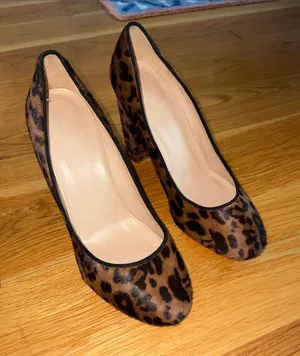 J. Crew Leopard Print Block Heel Pumps - Brown/Black thumbnail 1