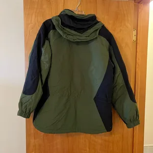 LL Bean Vintage Women’s Thinsulate Lined Hooded Jacket Green Black Medium 0 RF98 thumbnail 13