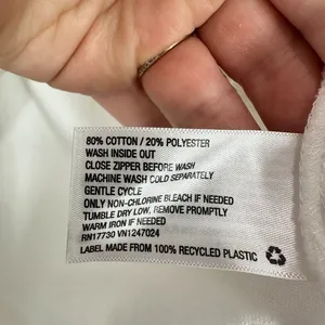Stoney Clover Lane x Target Half Zip Cropped Sweatshirt Terry Cotton White Small thumbnail 5