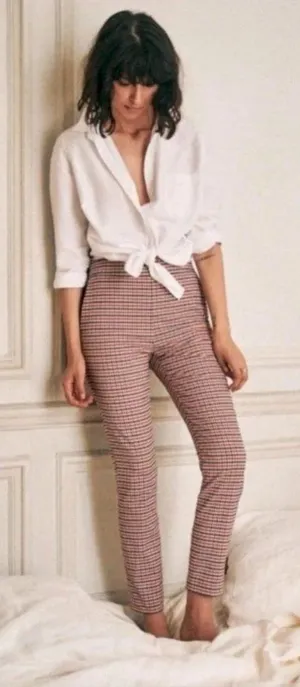 Sezane Clara Trousers in Gingham thumbnail 1