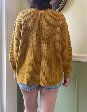 Philosophy yellow button sweater thumbnail 3