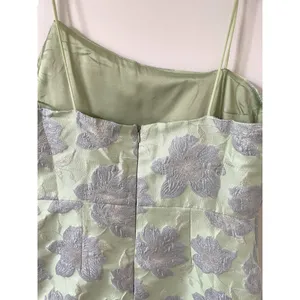 Lulu's Asymmetrical Formal Bodycon Mini Dress Light Green Silver Size Large NEW thumbnail 11