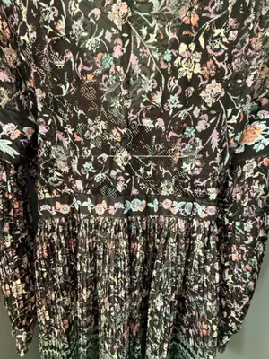 FREE PEOPLE Cherry Blossom Embroidered Lace Mini Dress Size 8 thumbnail 12