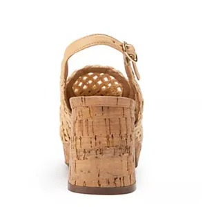 Aerosoles Natural Raffia Woven Block Cork Heel Platform Sandals like New Sz 9.5 thumbnail 4