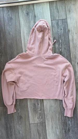 Hollister Pink cropped hoodie thumbnail 2