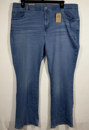 Levi's 725 Women's Bootcut Jeans Blue Plus Size 22W High Rise Hypersoft Stretchy thumbnail 1