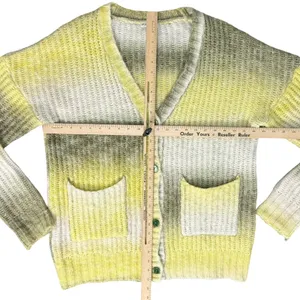 For Love & Lemons Celeste Cardigan Yellow Ombre Chunky Oversized Cardigan size M thumbnail 5