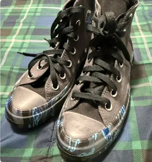 Black Converse All Star high top trainers #sneakers #converse mens 4.5 womens 6 thumbnail 1