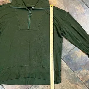 Lou & Grey Signaturesoft Quarter Zip Sweatshirt Olive Army Green XL thumbnail 4